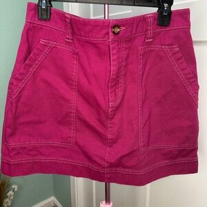 Old Navy maroon cargo utility skirt size 8